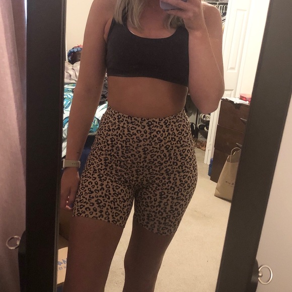 Cheetah Print Biker Shorts 